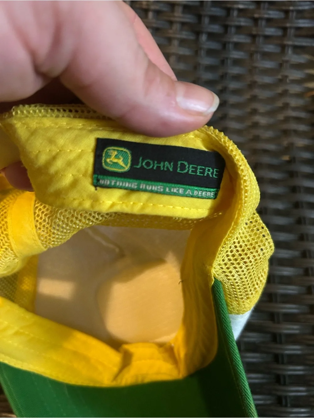 John Deere Green, Cream & Yellow Mesh Logo Cap